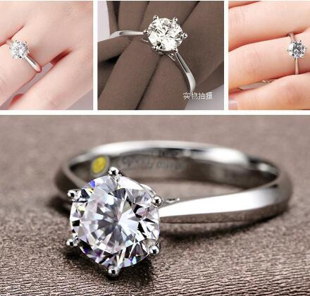 Romantic Wedding Rings Jewelry Cubic Zirconia Ring for Women Men 925 Sterling Silver Rings Accessories