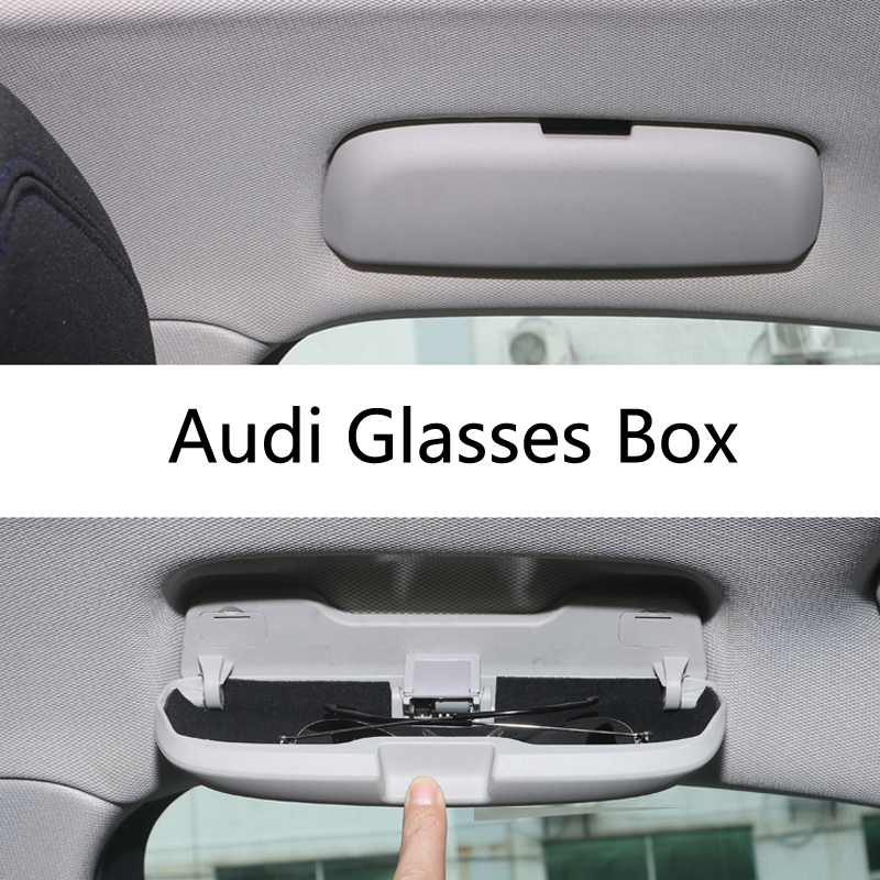 Car Styling Car Glasses Box Storage Holder Sunglasses Case For Audi A1 A3 A4 A5 A6 Q5 Q7 Q3 S3 S5 S6 Accessories