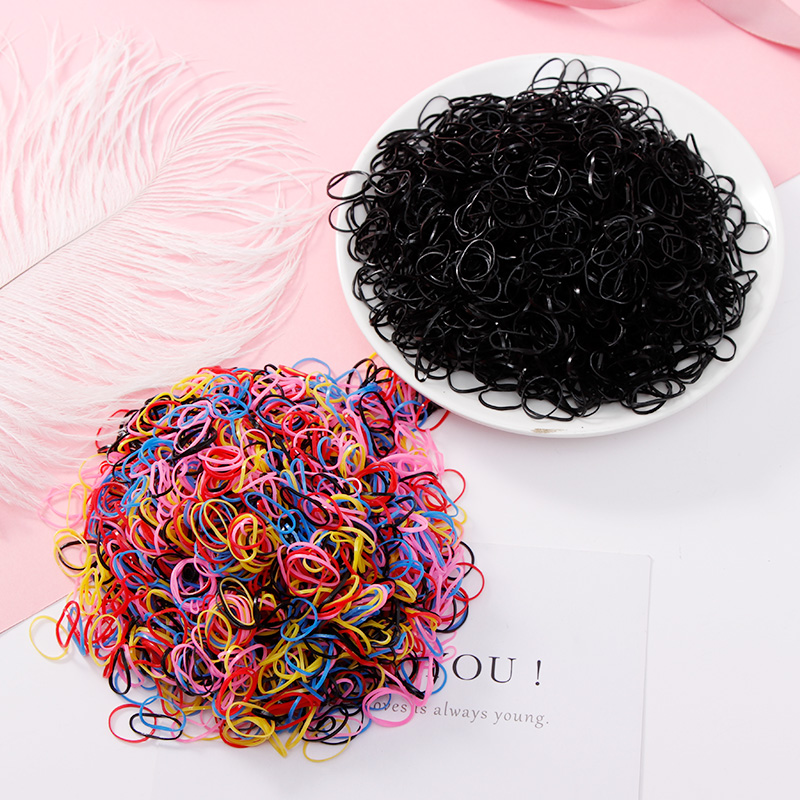 

1000PCS/Lot Disposable Gum For Hair Children TPU Rubber Bands Ponytail Holder Elastic Hair Band Girls Scrunchie Accessories, 500 d
