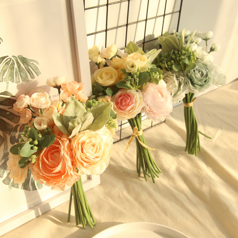 Rose Bridesmaid Bridal Bouquet European Chaise Longue Roses Fake Flowers Home Decoration Wedding Bouquet Bridal, Pink
Rose Bridesmaid Bridal Bouquet European Chaise Longue Roses Fake Flowers Home Decoration Wedding Bouquet Bridal, Pink