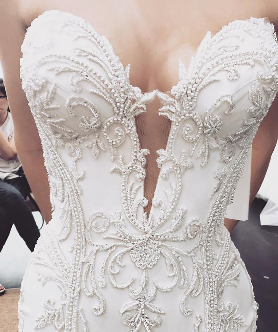 Pearls Lace Mermaid Arabic Sweetheart Tulle Sexy Vintage Bridal Dresses Cheap Wedding Gowns Dress Wed