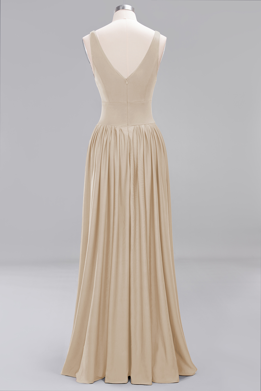 Deep V Neck Bridesmaid Dresses Simple Gold A e Ruffle Maid of Honor Split or Length Custom Made Evening Dress