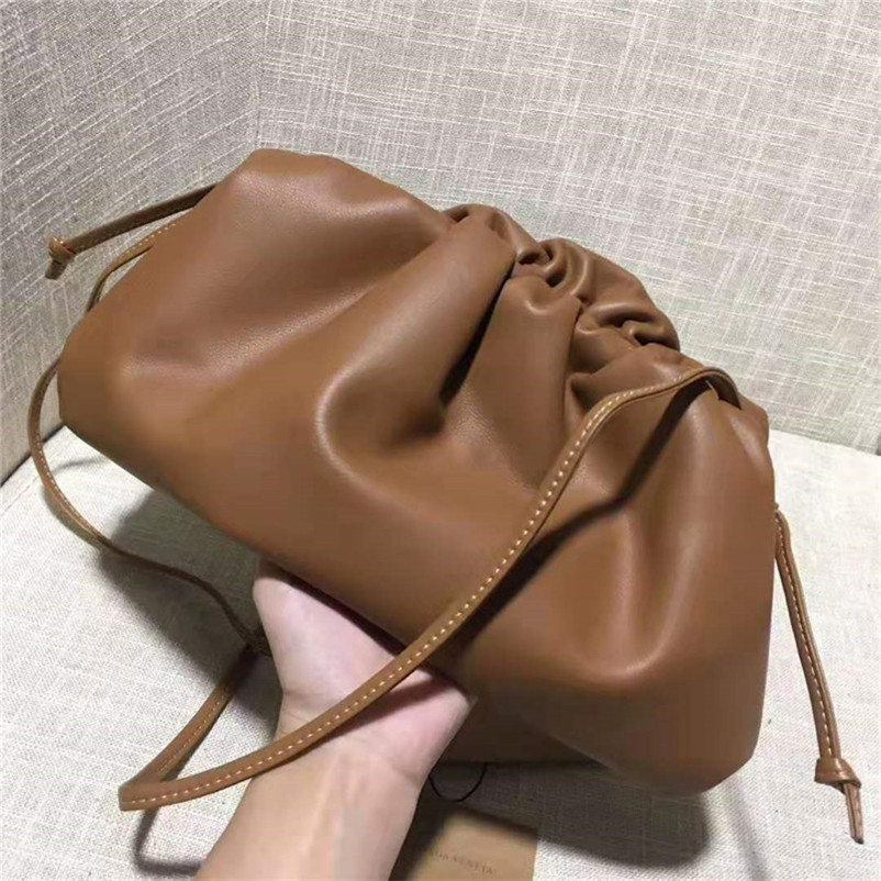 

NEW Fashion Hobos classic Designer Bags Women Handbags Genuine Leather Party Travel Fashion Bag Dumplings soft Clutch bags Sac à Main Pochet, Burgundy