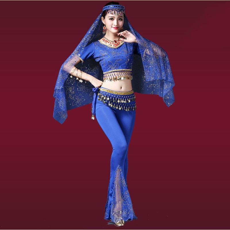 Belly dance dress Set Women Tops Skirt Waist Chain Veil Earring Bracelet Bellydance costume Dancing Performance 0059, Blue
Belly dance dress Set Women Tops Skirt Waist Chain Veil Earring Bracelet Bellydance costume Dancing Performance 0059, Blue