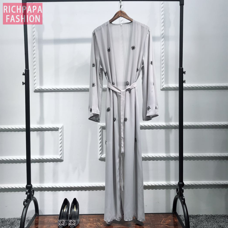 Abaya Femme Kimono Kaftan Robe Dubai Islam Muslim Hijab Dress Abayas Caftan Marocain Qatar Oman Turkey Elbise Ramadan Clothing