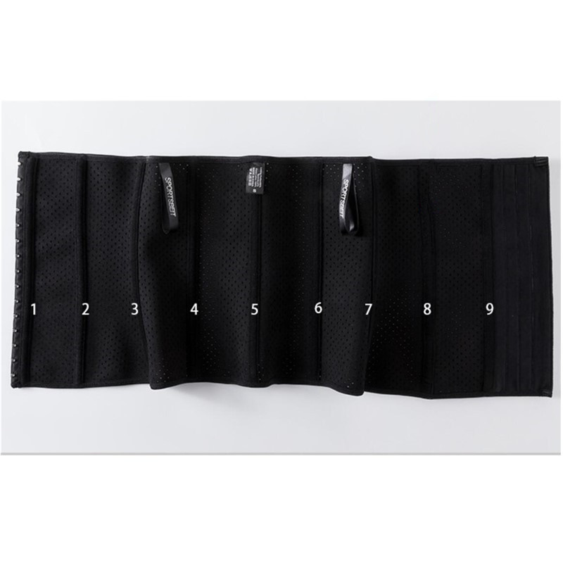 Women 9pcs Steel Boned Short Torso Sporty Gym Body Shaper Postpartum Girdle Support Recovery Belly Wrap Waist Pelvis Breathable Belt XS-XXL