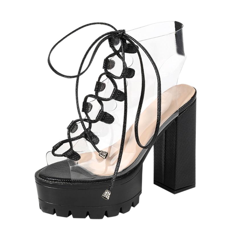 JAYCOSIN PVC Jelly Sandals Women Open Toe Lace-up Gladiator High Heels Summer Shoes Platform High Heel Transparent Sandals, Black
JAYCOSIN PVC Jelly Sandals Women Open Toe Lace-up Gladiator High Heels Summer Shoes Platform High Heel Transparent Sandals, Black