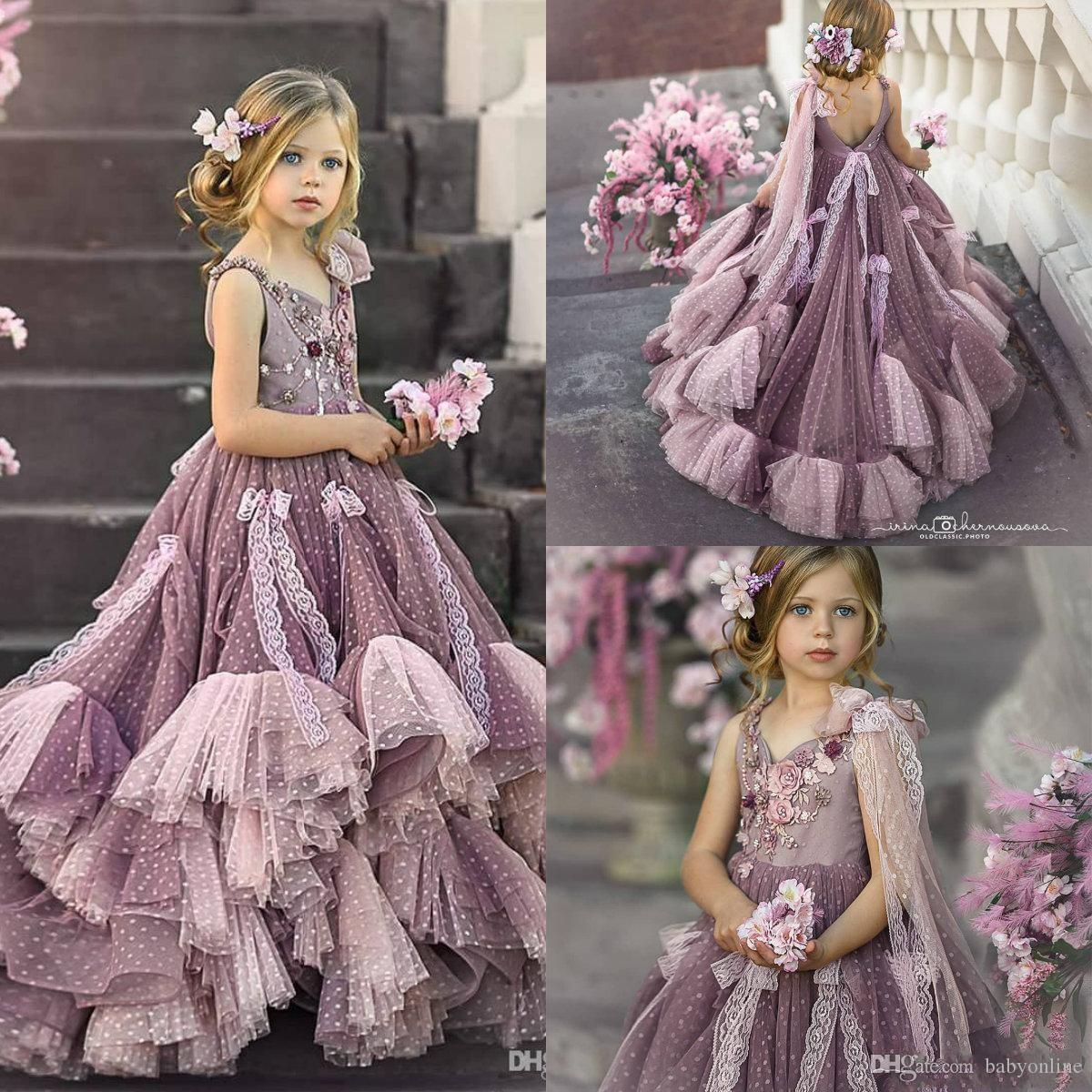 Light Purple Cute Girls Pageant Dresses 3D Lace Appliques Ruffles Princess V Neck Tiered Skirts Long Flower Girl Dress Kids Formal Gowns, Orange
Light Purple Cute Girls Pageant Dresses 3D Lace Appliques Ruffles Princess V Neck Tiered Skirts Long Flower Girl Dress Kids Formal Gowns, Orange