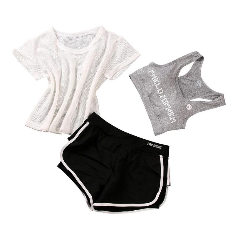 Summer New Arrival Woman Comfortable Suit Fitness Running Short Tops Short Pants Ladies Three-piece Matching Set 2020x1, Black
Summer New Arrival Woman Comfortable Suit Fitness Running Short Tops Short Pants Ladies Three-piece Matching Set 2020x1, Black