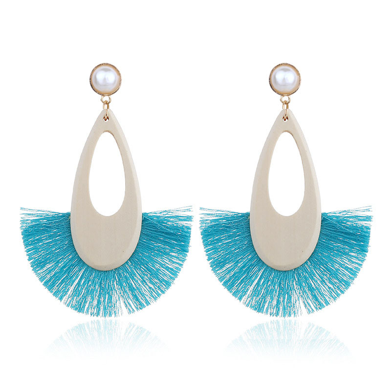 Water Drop Pendant Earrings Bohemian National Wind Pearl Long Tassel Earrings Female - Gift Ideas for Mom, Sister and Friends