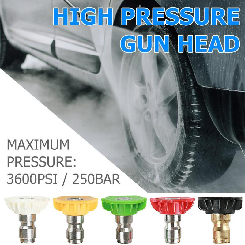 Car High Pressure Washer Nozzle Jet Snow Foam Lance Spray Wash Gun Nozzle Tip 0-65 Degree Car Cleaner Tool