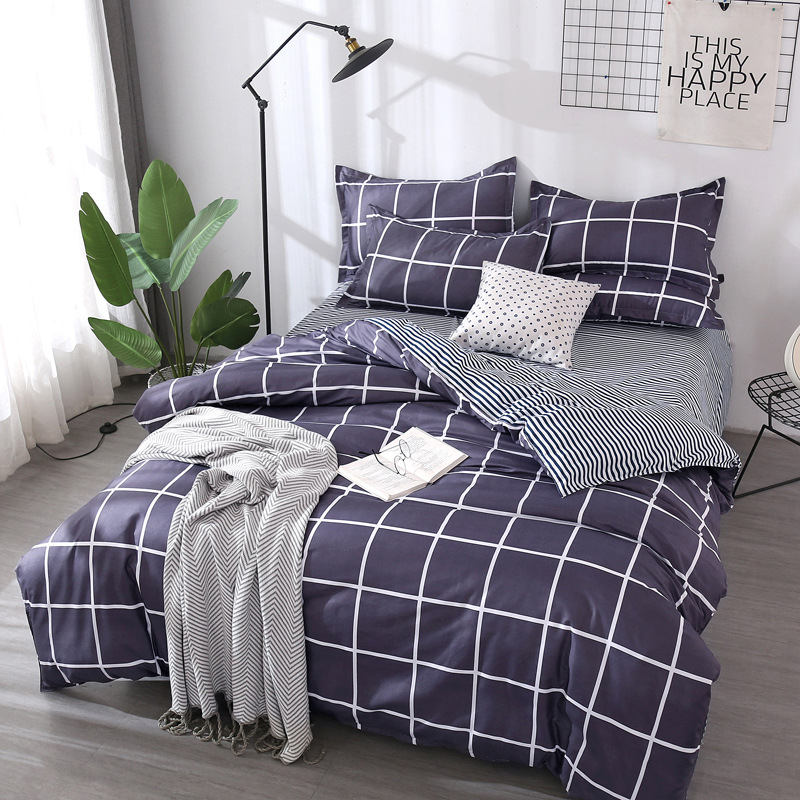 Geometric Stripe Plaid 4pcs Girl Boy Bed Cover Set Duvet Cover Adult Child Bed Sheet Pillowcase Comforter Bedding Set 61008, 2tj-61001-012
Geometric Stripe Plaid 4pcs Girl Boy Bed Cover Set Duvet Cover Adult Child Bed Sheet Pillowcase Comforter Bedding Set 61008, 2tj-61001-012