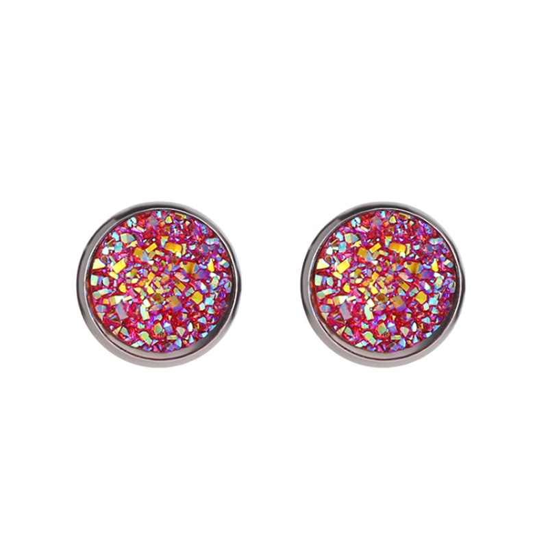 10 Colors 12mm Fashion Simple Round Resin Stud Druzy Earrings For Women Girls Stud Earrings Stainless Steel Colorful Stone Jewelry gift
10 Colors 12mm Fashion Simple Round Resin Stud Druzy Earrings For Women Girls Stud Earrings Stainless Steel Colorful Stone Jewelry gift