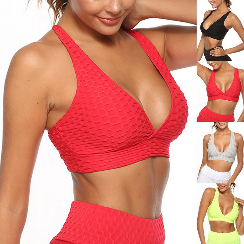 Vertvie Women Yoga Sports Bra Sexy Deep V Fitness Top Push Up Workout Bras Solid Activewear Female Bubble Bra Cross Back Fashion, Yellow
Vertvie Women Yoga Sports Bra Sexy Deep V Fitness Top Push Up Workout Bras Solid Activewear Female Bubble Bra Cross Back Fashion, Yellow