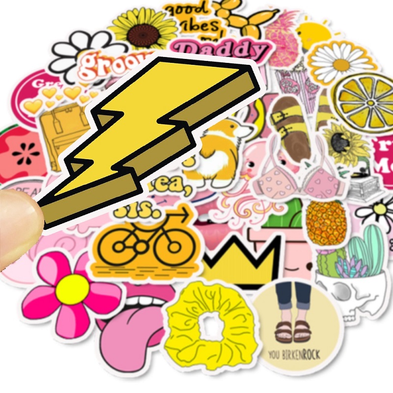 DHL Cute Vsco Stickers 100 Pcs Ins Waterproof Vinyl Vesco Girl Stickers for Car Laptop Computer Phone Macbook Water Bottle