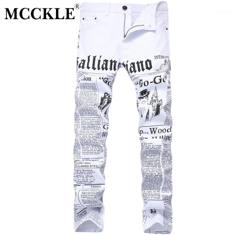 MCCKLE 2017 Autumn Men Denim Trousers White Printing Newspaper Casual Pants Mens Painted Skinny Jeans For Man size 28-421
MCCKLE 2017 Autumn Men Denim Trousers White Printing Newspaper Casual Pants Mens Painted Skinny Jeans For Man size 28-421
