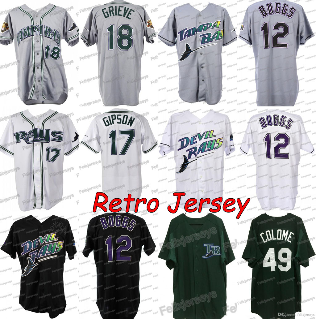 12 Wade Boggs Tony Saunders Wilson Alvarez Devil Randy Winn Rocco Baldelli Charles Gipson Jorge Cantu Blake Snell Baseball Jerseys, Grey
12 Wade Boggs Tony Saunders Wilson Alvarez Devil Randy Winn Rocco Baldelli Charles Gipson Jorge Cantu Blake Snell Baseball Jerseys, Grey