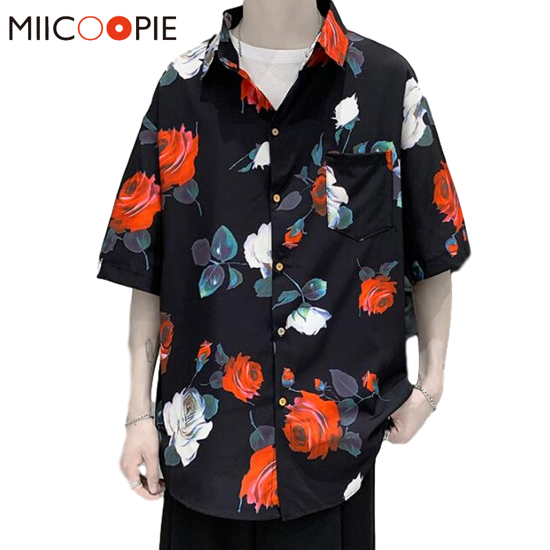 Plus Size -XXL 2020 New Summer Rose Flower Print Short Sleeve Hawaiian Shirt Casual Short Sleeve Floral Shirts Mens Fashion, Black
Plus Size -XXL 2020 New Summer Rose Flower Print Short Sleeve Hawaiian Shirt Casual Short Sleeve Floral Shirts Mens Fashion, Black