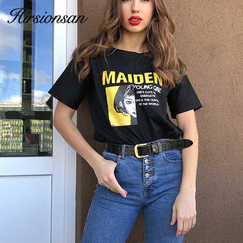 Hirsionsan T Shirt Women 100% Cotton Female Soft Clothes Oversized Jumper Cool Girl Casual Ins Letters 2020 Harajuku Chic Tees, Black
Hirsionsan T Shirt Women 100% Cotton Female Soft Clothes Oversized Jumper Cool Girl Casual Ins Letters 2020 Harajuku Chic Tees, Black