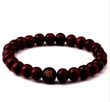 Bracelet Fashion Beaded Jewelry Men Black Brown Wood Bead Bracelets Sandalwood Buddhism Buddha Meditation Men Hip Hop Jewelry For Mens