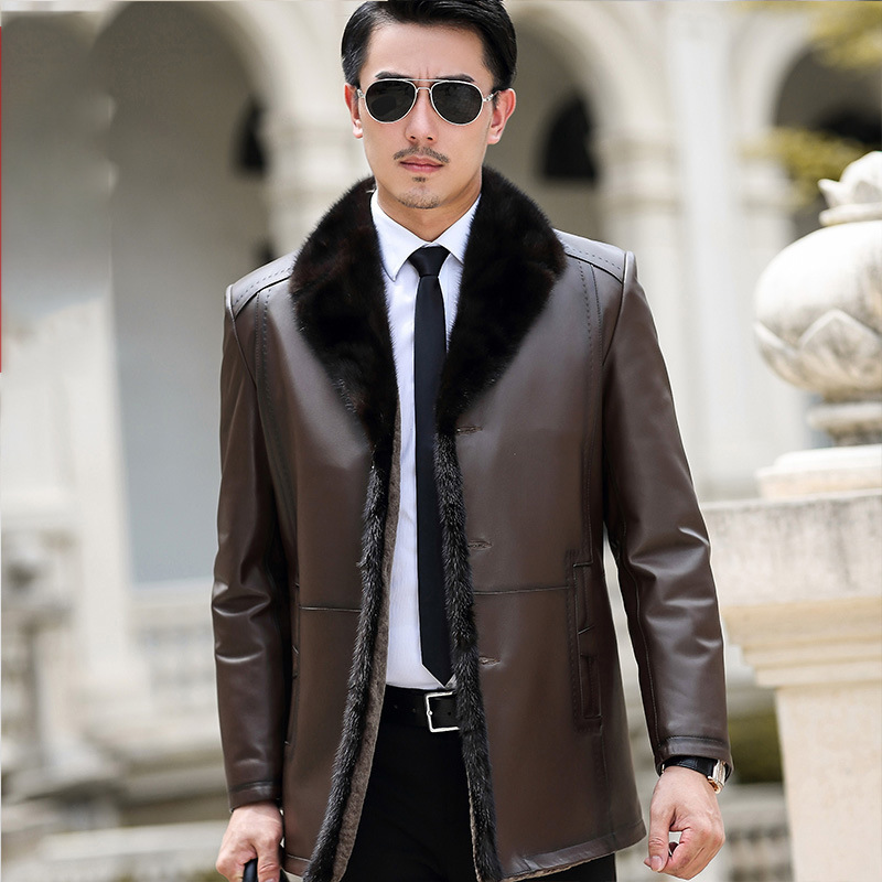 Genuine Leather Jacket Mens Real Sheepskin Coat Wool Liner Collar Warm Down Coat for Men Jaqueta Couro 9820 YY383, Black
Genuine Leather Jacket Mens Real Sheepskin Coat Wool Liner Collar Warm Down Coat for Men Jaqueta Couro 9820 YY383, Black