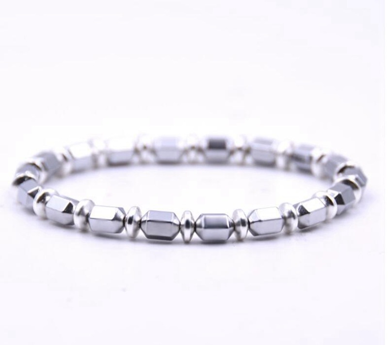Magnetic bracelet men's birthday charm mature multicolor eyeball natural black gallstone bracelet jewelry