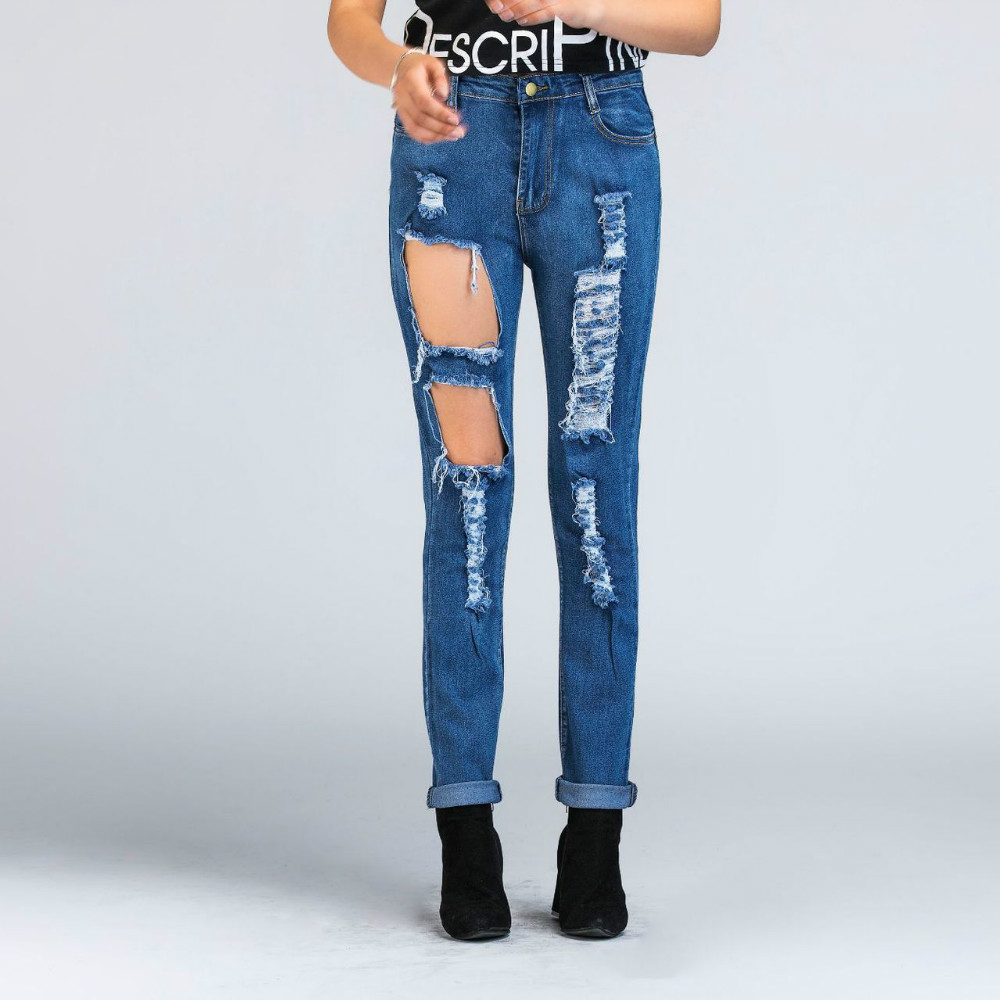 Women's Fashion Elastic cotton Slim Broken Hole Skinny Jeans Trousers Pencil Pants ripped jeans for women mom -2XL, Blue
Women's Fashion Elastic cotton Slim Broken Hole Skinny Jeans Trousers Pencil Pants ripped jeans for women mom -2XL, Blue