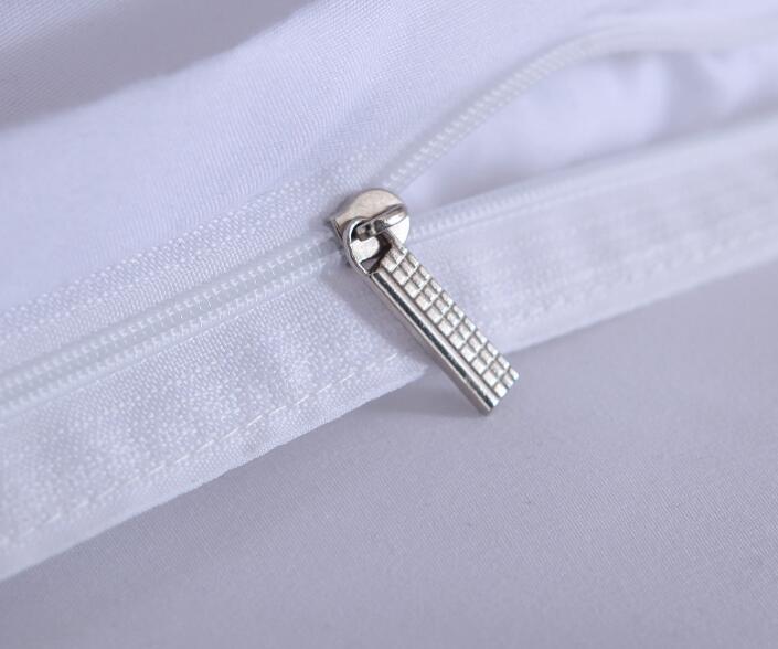 White Solid Color Bedding Set 3 Pcs Duvet Cover Set Bedcloth with Pillowcase Queen King Size