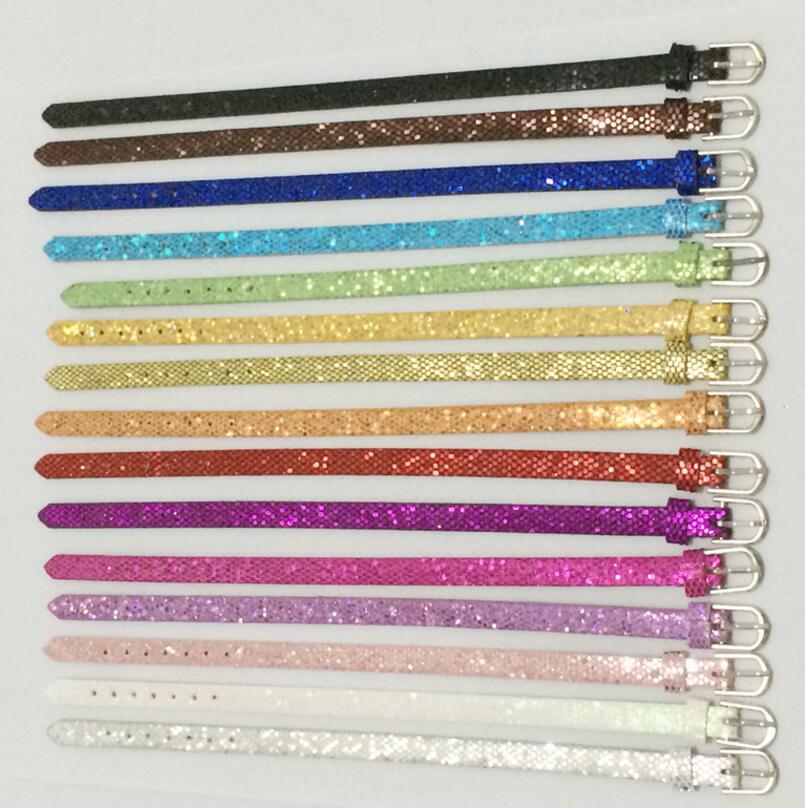 8MM PU Leather Bracelets Paillette Wristband Bracelets Mixed Color DIY Accessory Wristband Fit 8MM Slide Letter /Slide Charms Bead 50PCS/Lot, Golden;silver
8MM PU Leather Bracelets Paillette Wristband Bracelets Mixed Color DIY Accessory Wristband Fit 8MM Slide Letter /Slide Charms Bead 50PCS/Lot, Golden;silver