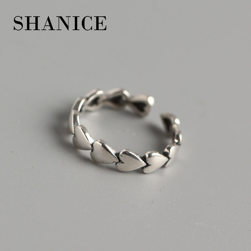 Cluster Rings SHANICE 925 Sterling Silver Heart Ring For Women Girls Trendy Vintage Color Open Adjustable Special Personalized
Cluster Rings SHANICE 925 Sterling Silver Heart Ring For Women Girls Trendy Vintage Color Open Adjustable Special Personalized