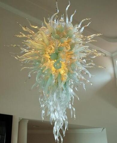 Modern Crystal Chandelier Glass Pendant Lamps Nature Green Glass Ceiling Lights Chandeliers Lighting for Home Hotel Shop Office AC110V-240V
