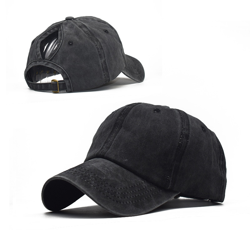 New washed baseball cap ponytail fashion curved brim cap spring and summer female outdoor sports sun hat
New washed baseball cap ponytail fashion curved brim cap spring and summer female outdoor sports sun hat