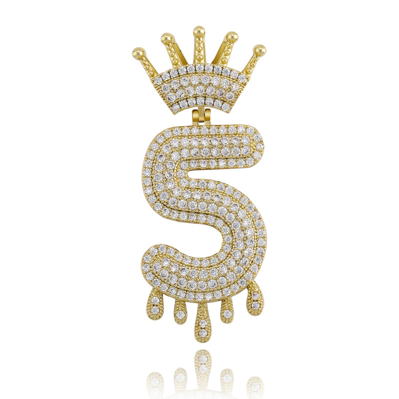 Iced Out Pendant Hip Hop Jewelry Men Luxury Designer Necklace Mens Diamond Chain Pendant Bling Number Rapper Hiphop Gold Silver Ch