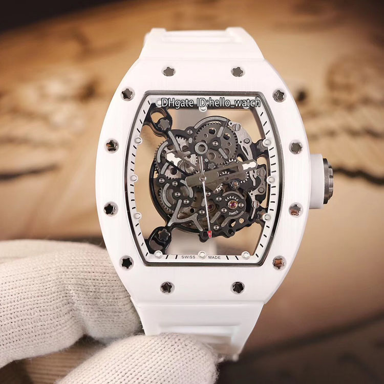 Best Edition RM055 White Nano-Ceramic Composites Case Skeleton Dial Japan Miyota Automatic Mens Watch White Rubber Sport Watches Hello_watch, M-f08a
Best Edition RM055 White Nano-Ceramic Composites Case Skeleton Dial Japan Miyota Automatic Mens Watch White Rubber Sport Watches Hello_watch, M-f08a