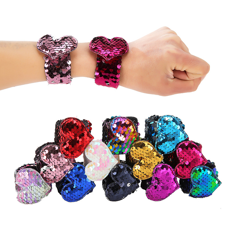 love Magic Paillette Mermaid Patted Bracelets Two-Color Sequin Reversible Glitter Slap Bracelets Charms Wristband for Kids Grownups
love Magic Paillette Mermaid Patted Bracelets Two-Color Sequin Reversible Glitter Slap Bracelets Charms Wristband for Kids Grownups