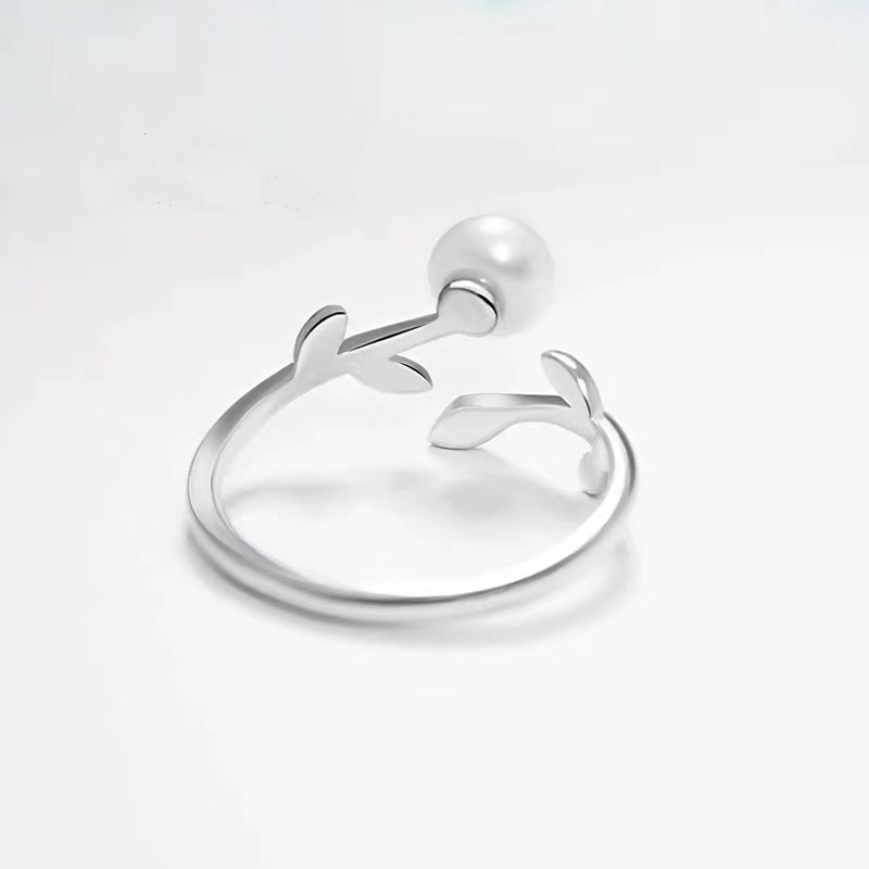 Wholesale-r Ring Leaf Pearl Personality Open Ring Silver Jewelry Accessories Wedding Fashion Jewellery for Women Female Girls
Wholesale-r Ring Leaf Pearl Personality Open Ring Silver Jewelry Accessories Wedding Fashion Jewellery for Women Female Girls