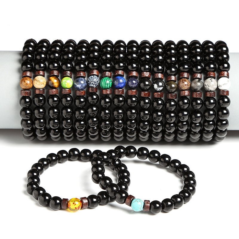 8MMNatural Stone Healing Crystal Stretch Wood Beaded Bracelet Women Men Handmade Precious Gemstone Round Bracelets Fashion Charm Jewelry, Black
8MMNatural Stone Healing Crystal Stretch Wood Beaded Bracelet Women Men Handmade Precious Gemstone Round Bracelets Fashion Charm Jewelry, Black