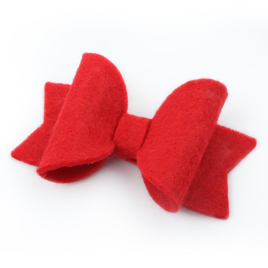 20pcs/Lot Girls Hair Bows Hairpins Barrettes Hairgrip 3 Inch Solid Hairbow Non Woven Warm Bow With / Without Clips New Headwear - view 5