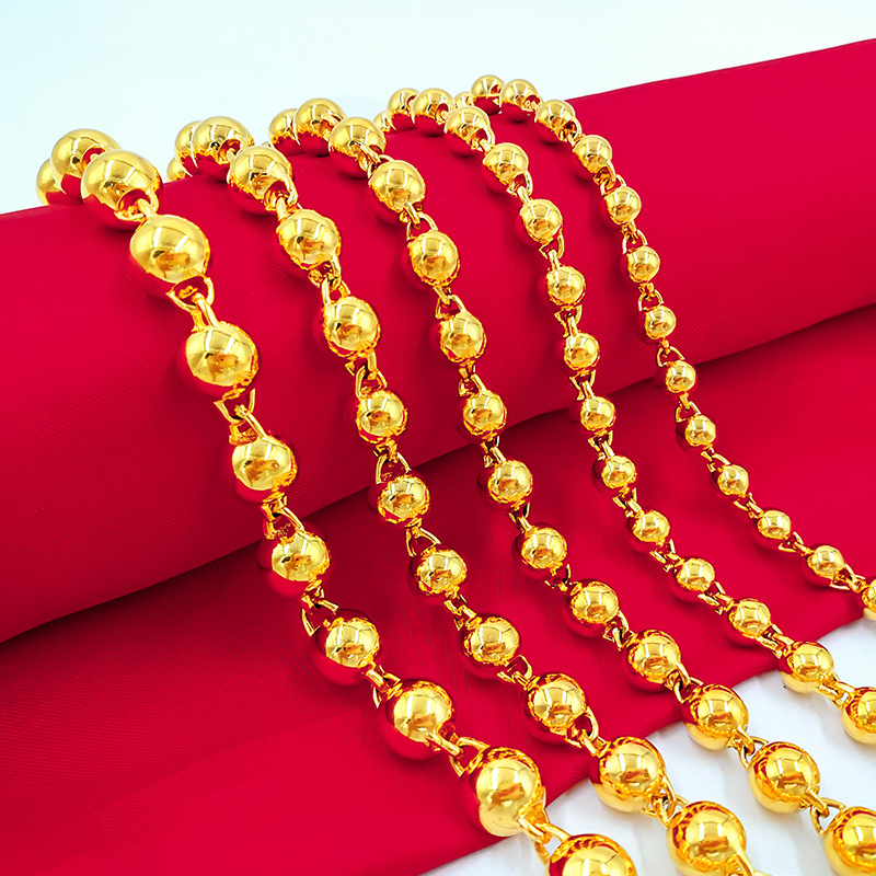 Jindian 1:1 Solid Pearl Ball Buddha Bead Necklace Vietnam Shajin Brass Gold-plated Jewelry Men's Necklace
Jindian 1:1 Solid Pearl Ball Buddha Bead Necklace Vietnam Shajin Brass Gold-plated Jewelry Men's Necklace