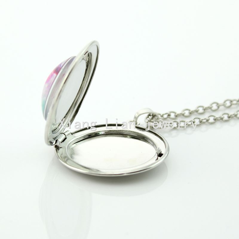 Fashion- newest glass cabochon jewelry locket necklace Newest mix 32 sport team accessory gift for female friend male friendNF043