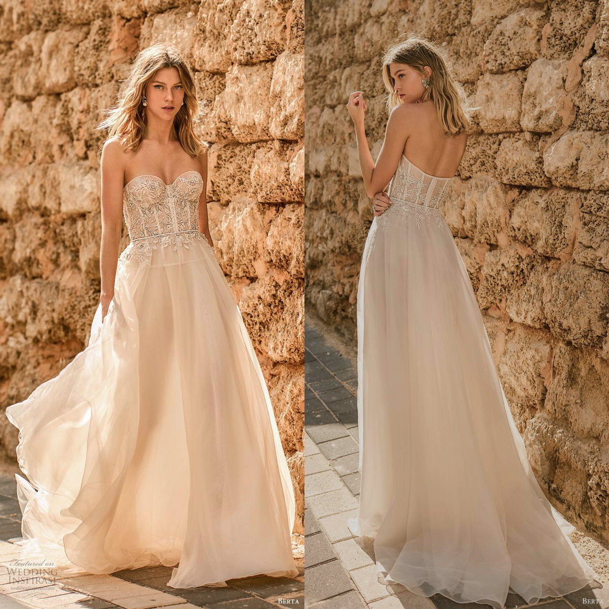 Berta 2020 Boho Wedding Dresses Appliqued Beaded Sweetheart A Line Beach Bridal Gowns Custom Made Cheap Bohemian Wedding Dress, Beige
Berta 2020 Boho Wedding Dresses Appliqued Beaded Sweetheart A Line Beach Bridal Gowns Custom Made Cheap Bohemian Wedding Dress, Beige