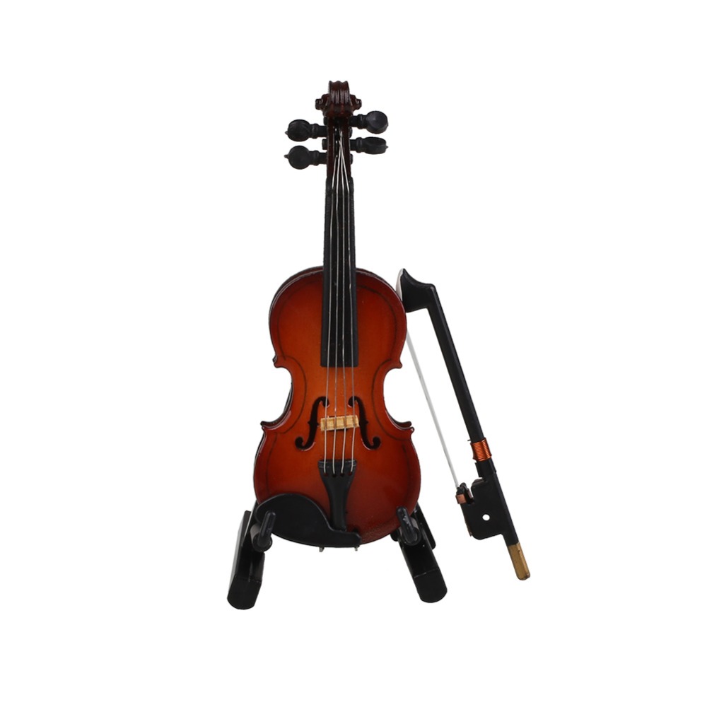 High quality New Mini Violin Upgraded Version With Support Miniature Wooden Musical Instruments Collection Decorative Ornaments Mo9186114