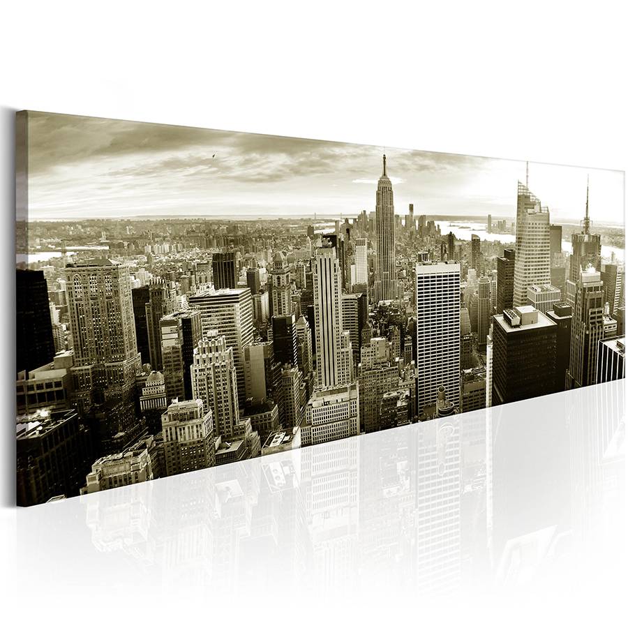 NEW YORK Building Statue Design Canvas Print Wall Art Modern Home Decoration, Choose Color & Size( No Frame ) (Multicolor)