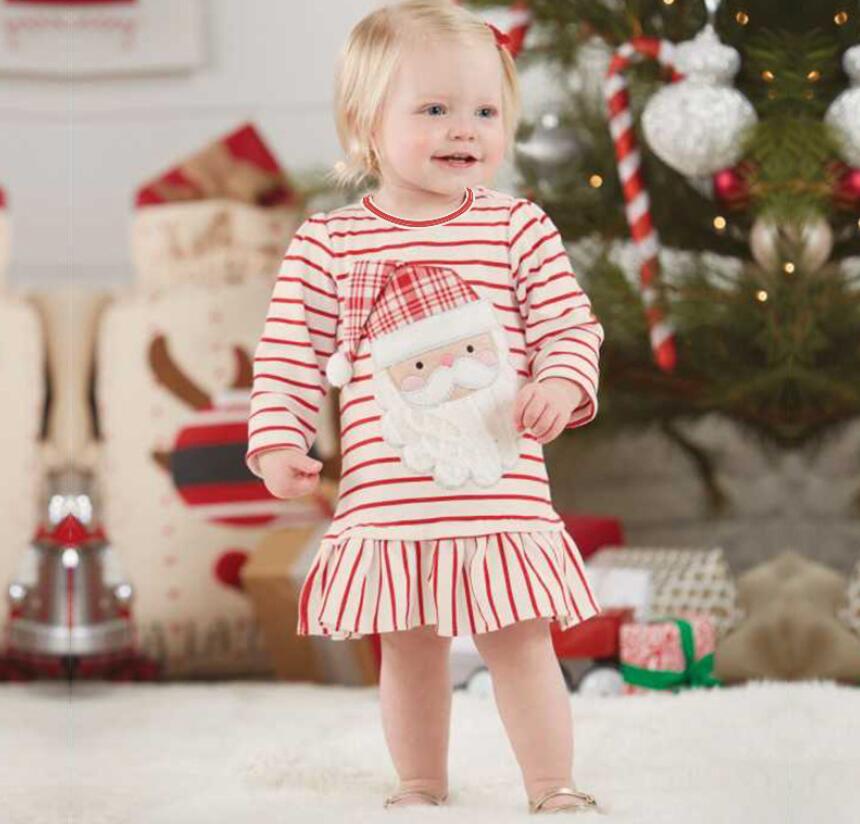 Ins Girl Christmas Long Sleeve Cotton Striped Santa Clause Print Dress Baby O-Neck New Year Skirt Kids Toddler Clothes KD 013, As picture
Ins Girl Christmas Long Sleeve Cotton Striped Santa Clause Print Dress Baby O-Neck New Year Skirt Kids Toddler Clothes KD 013, As picture