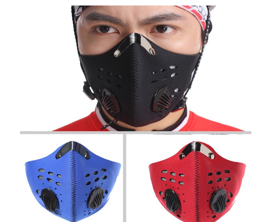Black Protective Mask Bicycle Half Face Masks Anti-Dust Face Mask Breathable Activated Carbon Cycling Running Bicycle Mask 10 pcs