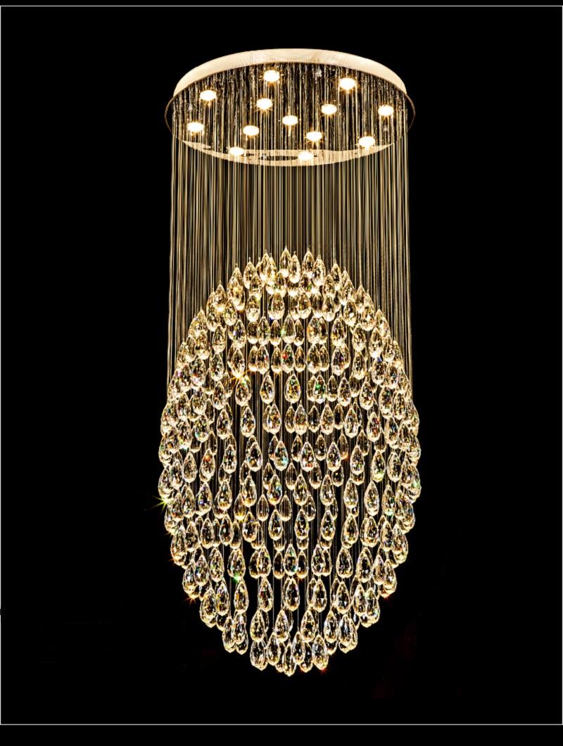 Modern Clear K9 Crystal Chandelier Lighting Stair Pendant Light for Hotel Villa Hall Duplex Villa stair Stainless steel lighting
Modern Clear K9 Crystal Chandelier Lighting Stair Pendant Light for Hotel Villa Hall Duplex Villa stair Stainless steel lighting