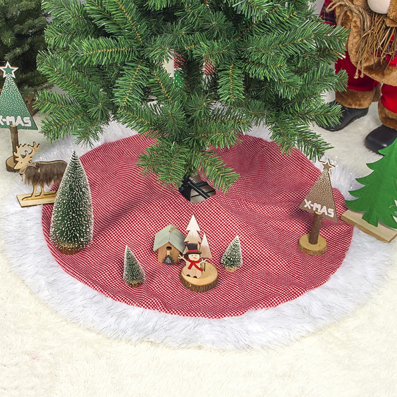 Christmas Tree Skirt Natural Burlap Jute Plain with Hand-Sewn White Decor Rustic Xmas Tree Holiday Decor Supplies
Christmas Tree Skirt Natural Burlap Jute Plain with Hand-Sewn White Decor Rustic Xmas Tree Holiday Decor Supplies