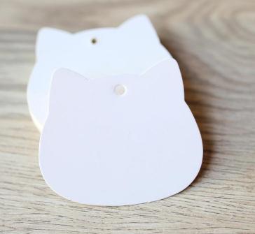 Cat Head Kraft Paper Tags Gift Wrap Labels DIY Wedding Birthday Note Blank Craft Gift Tag 5.2x6.5cm 300pcs/lot