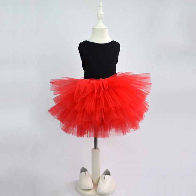 Fashion Girls Tutu Super Fluffy 6 Layers petticoat Princess Ballet Dance Tutu Skirt Kids Cake Skirt Chritsmas Children Clothes
