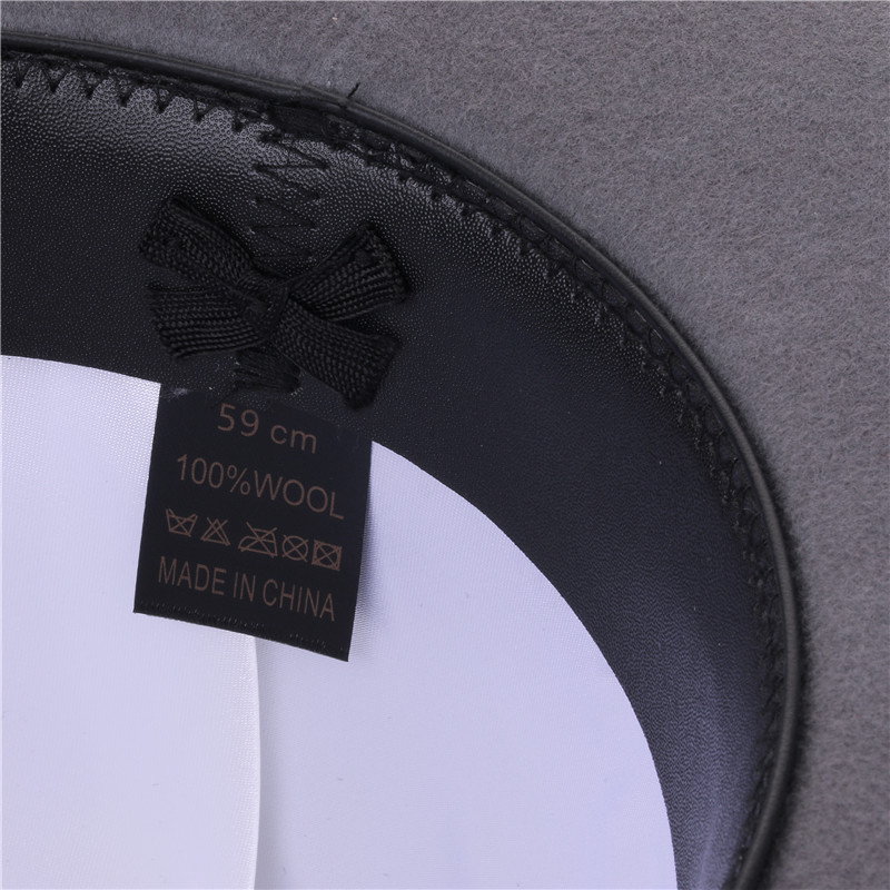 135cm high 100 Wool Top Hat Satin Lined President Party Men039s Felt Derby Black Hat Women Men Fedoras6024196